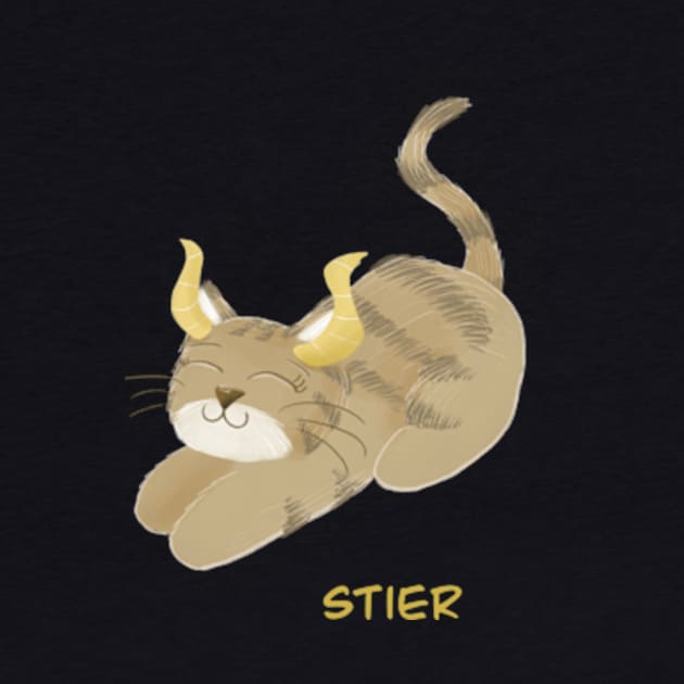 Stier Katze by AbbyCatAtelier